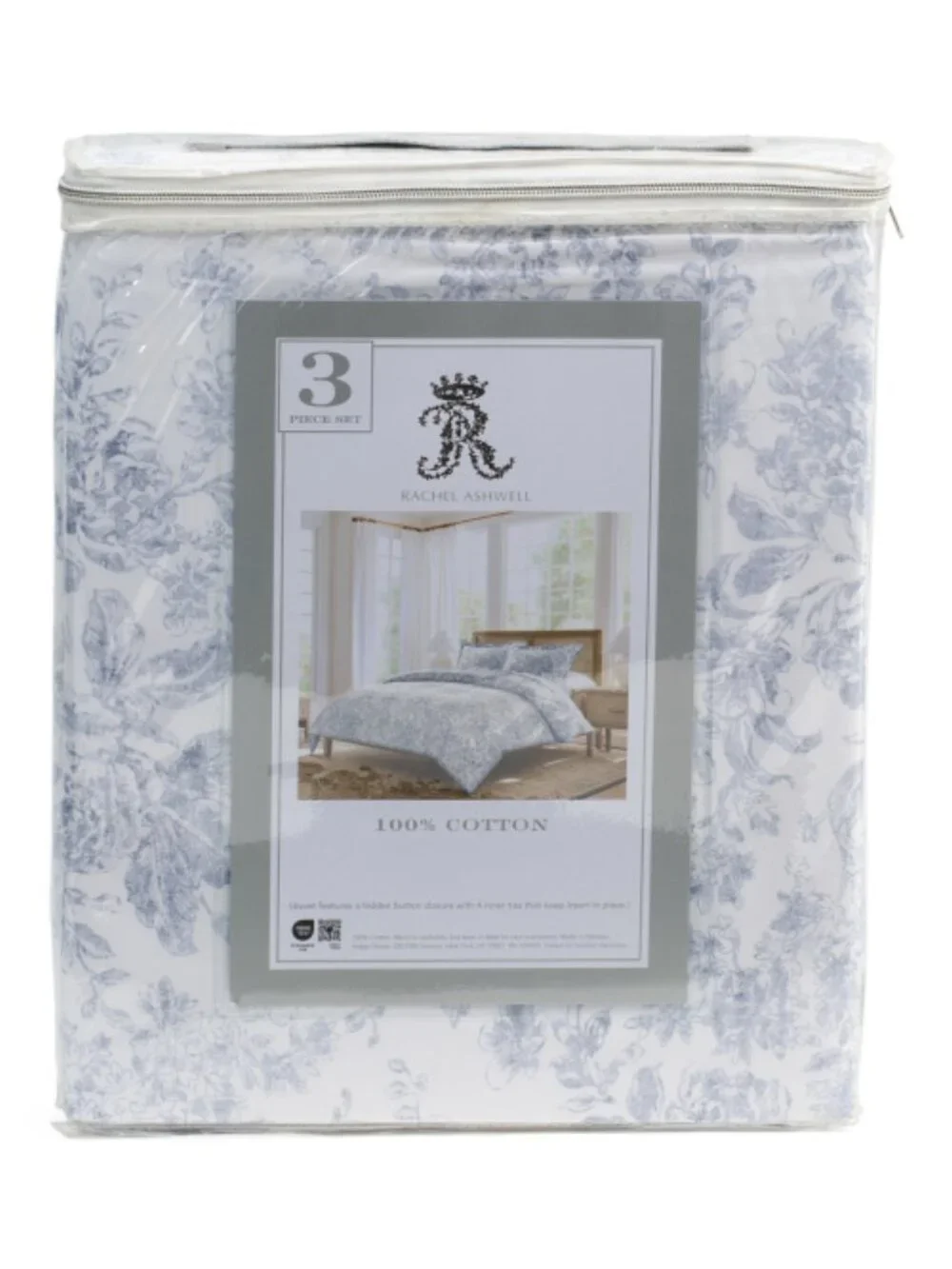 RACHEL ASHWELL Cotton Toile Duvet Cover Set